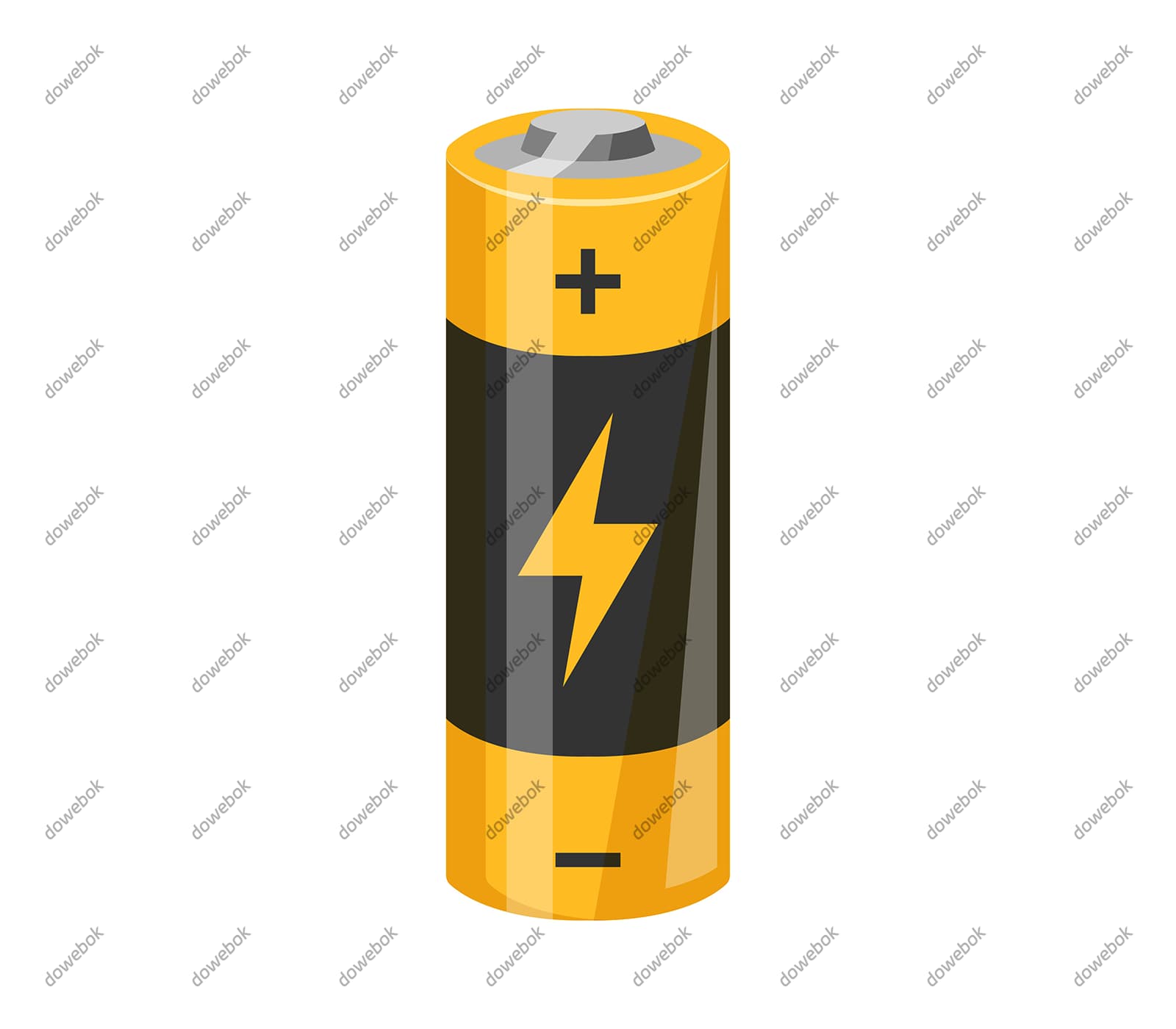 扁平风格的逼真电池矢量素材(EPS)