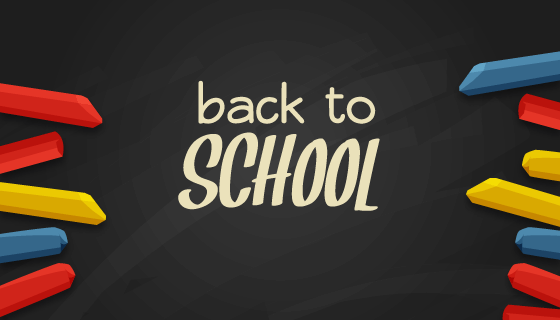 黑板元素设计开学季返校矢量素材(EPS/AI)