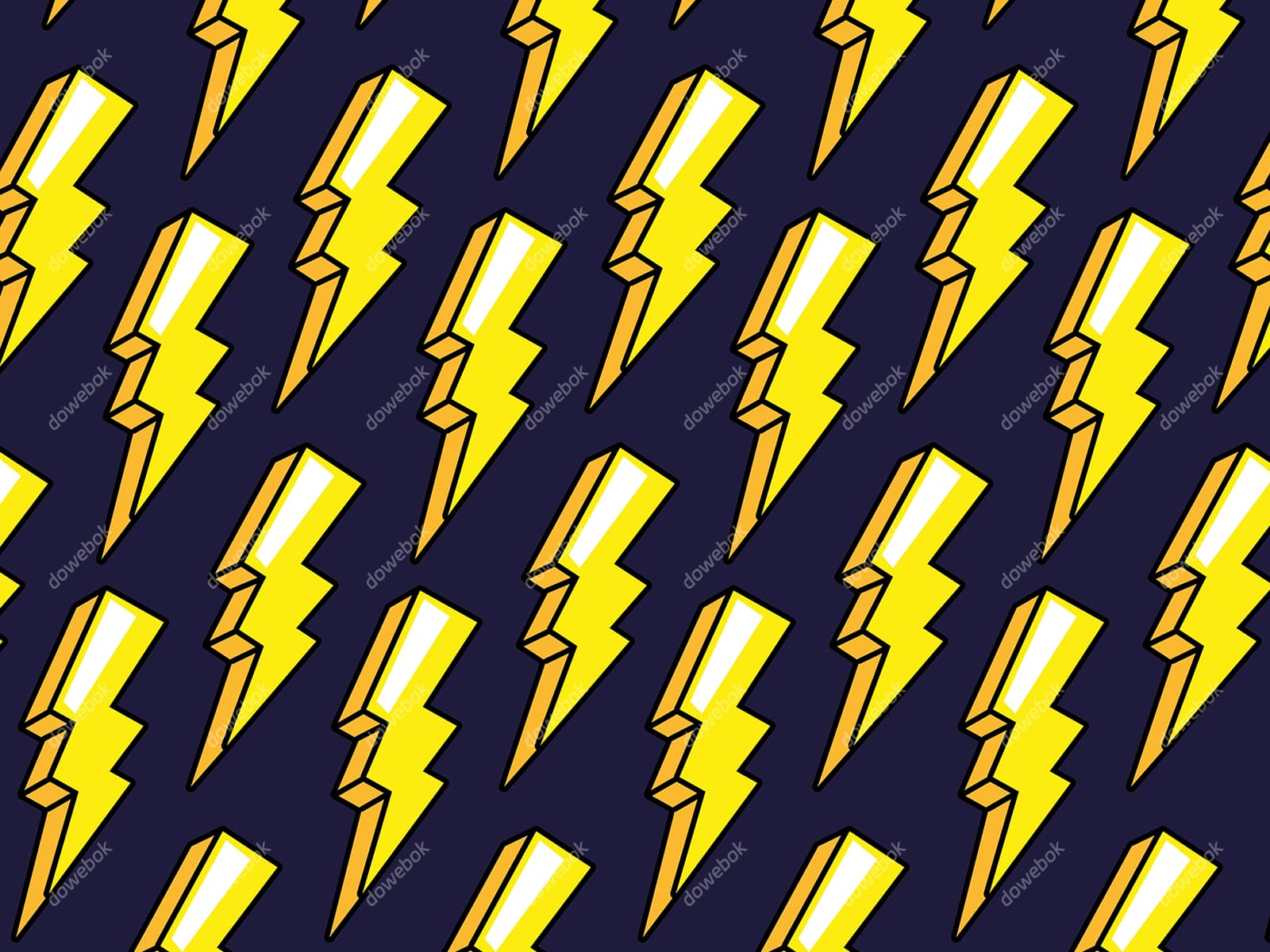 黄色闪电图案背景矢量素材(EPS)