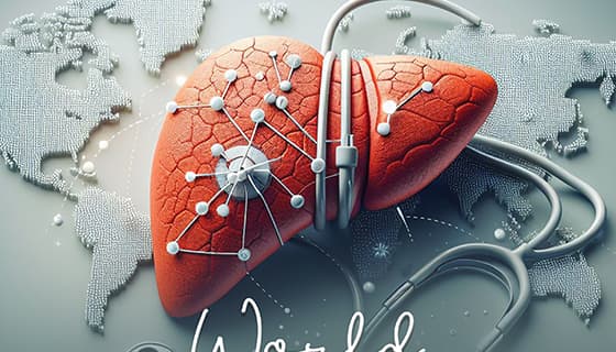 世界地图和肝脏设计世界肝炎日图片素材(PSD)