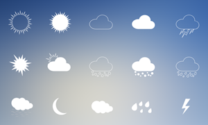 18个矢量天气图标下载