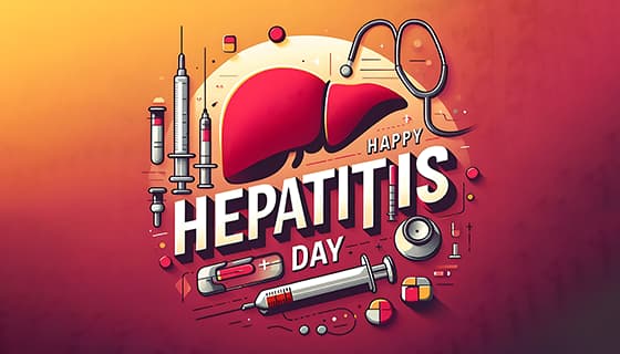 医疗工具和肝脏设计世界肝炎日图片素材(JPG)