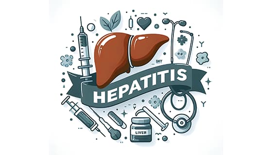 医疗工具和肝脏设计世界肝炎日图片素材(JPG)