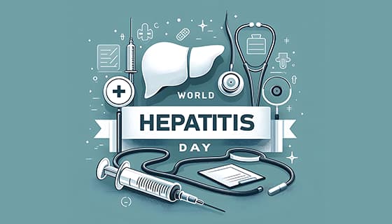 医疗工具和肝脏设计世界肝炎日图片素材(JPG)