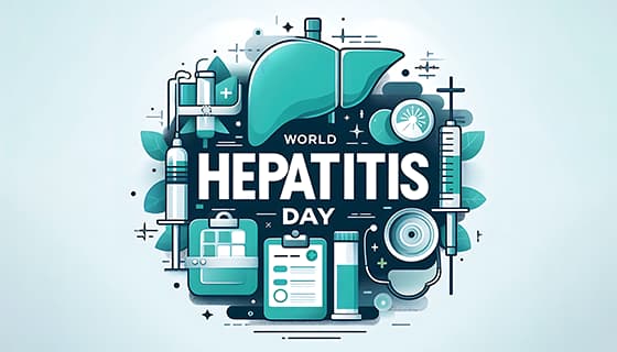 医疗工具和肝脏设计世界肝炎日图片素材(JPG)