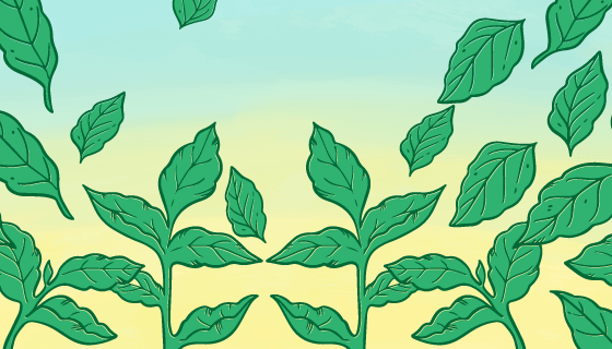 绿色叶子背景矢量素材(EPS/AI/PNG)