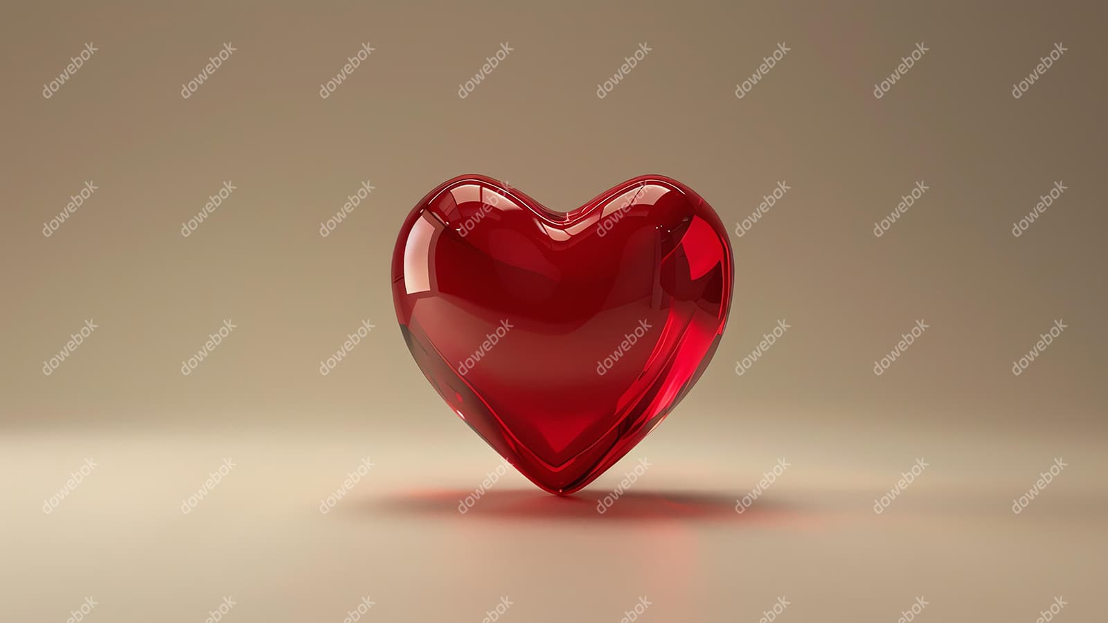 晶莹剔透的立体红色爱心背景/壁纸图片素材(JPG)