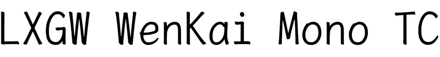 LXGW WenKai Mono TC