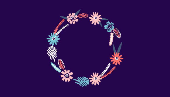 漂亮花环矢量素材(EPS/AI/PNG)