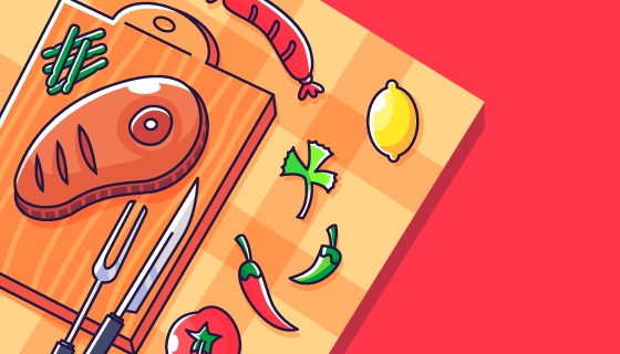 美味的食物矢量素材(EPS/AI)