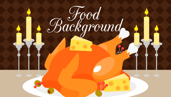 美味的炸鸡矢量素材(EPS/AI)