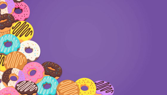 美味的甜甜圈矢量素材(EPS/AI)