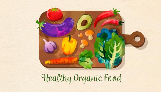 美味健康的食物矢量素材(EPS/AI/PNG)