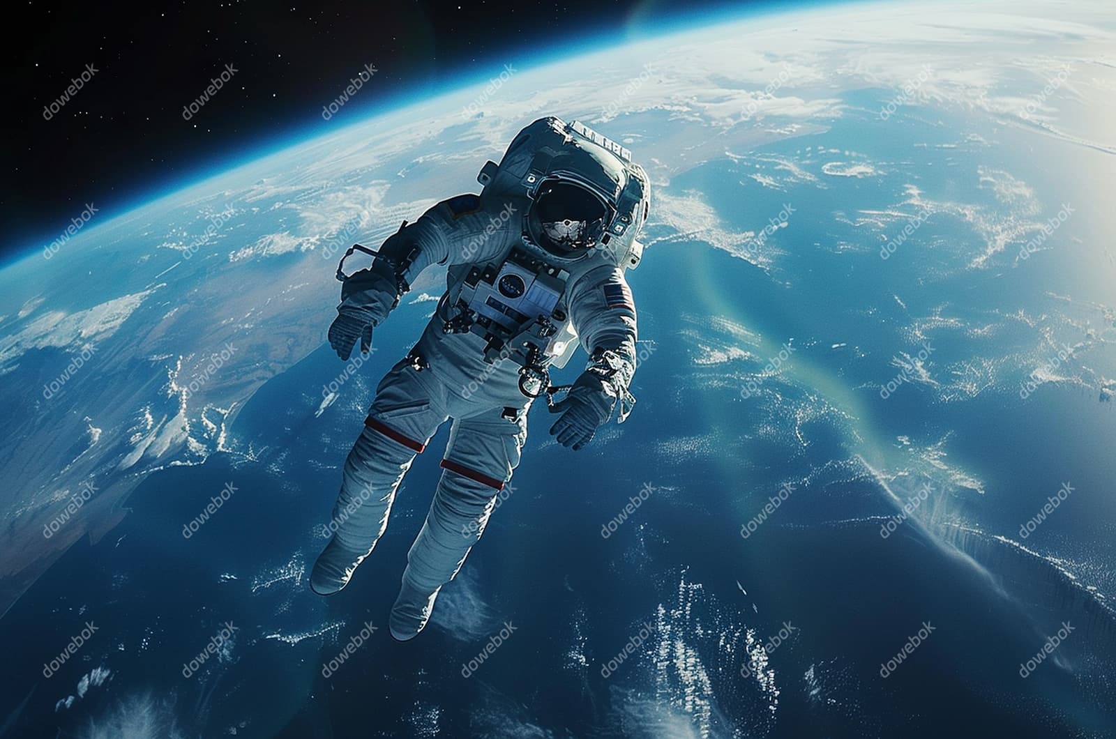 在太空漂浮的宇航员图片素材(JPG)