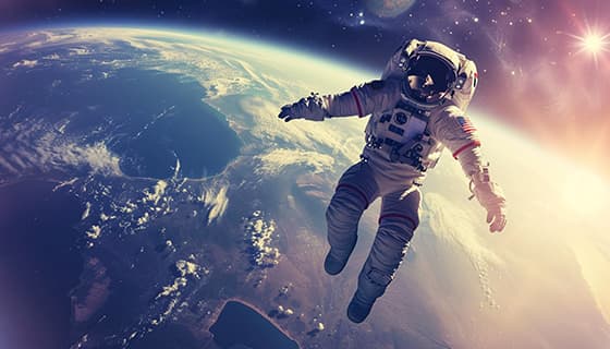 在太空漂浮的宇航员图片素材(JPG)