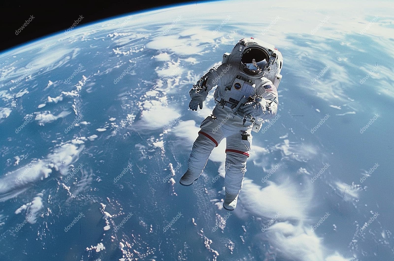 在太空漂浮的宇航员图片素材(JPG)
