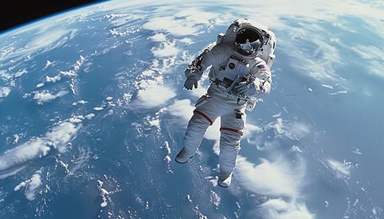 在太空漂浮的宇航员图片素材(JPG)