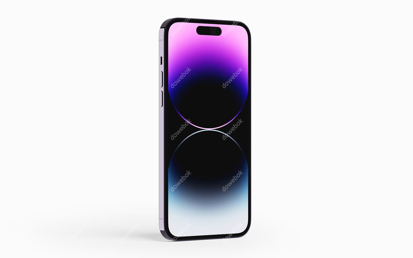 暗紫色 iPhone 14 Pro Max 手机素材(PSD)