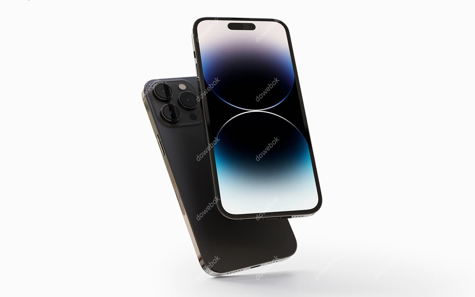 深空黑色 iPhone 14 Pro Max 手机素材(PSD)