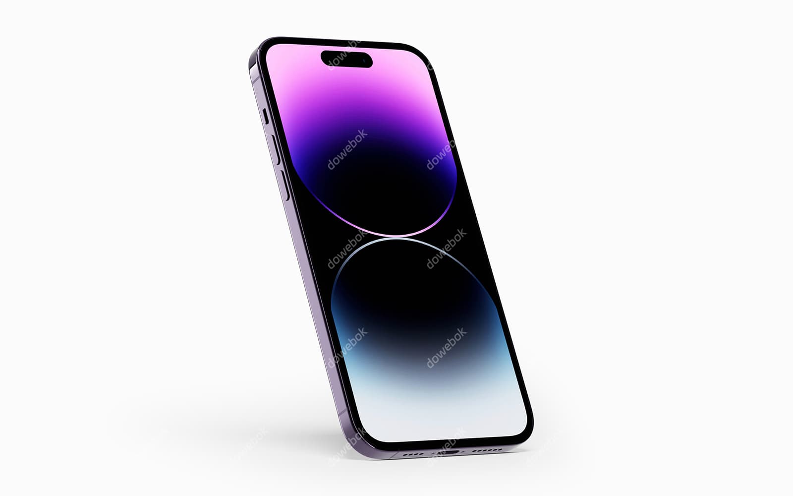 暗紫色 iPhone 14 Pro Max 手机素材(PSD)