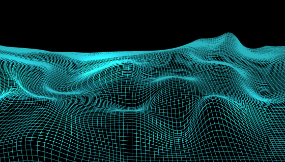 抽象线框景观背景矢量素材(EPS)