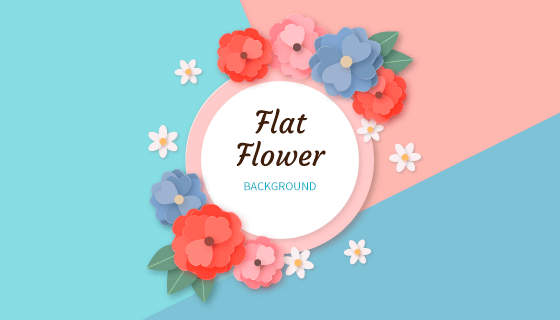 漂亮花卉背景矢量素材(EPS/AI)