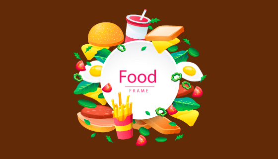 创意美味食物矢量素材(EPS/AI/PNG)