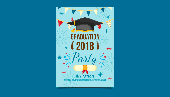 毕业贺卡矢量素材(EPS/AI)
