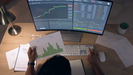 深夜里还在工作的数据分析师