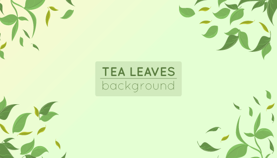 清新茶叶背景矢量素材(EPS/AI)