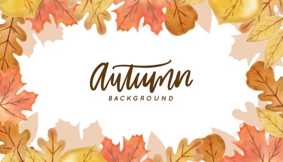 金黄色叶子秋天背景矢量素材(EPS/AI)