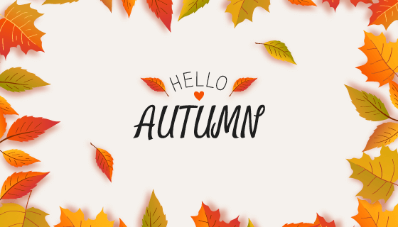 多彩的叶子秋天背景矢量素材(EPS/AI)