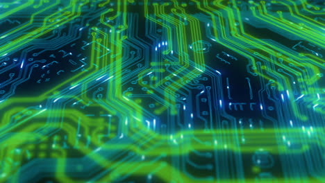 光线穿梭的电路板