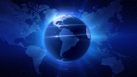 旋转的 3D 立体地球