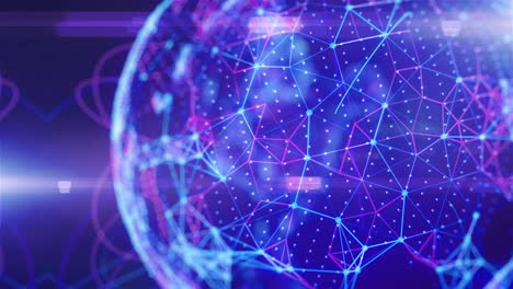 旋转的 3D 多彩地球