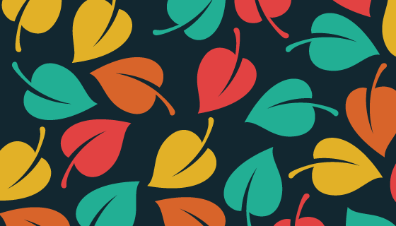 多彩叶子背景矢量素材(EPS/PNG)