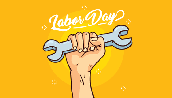 手握扳手劳动节背景矢量素材(EPS/SVG/PNG)