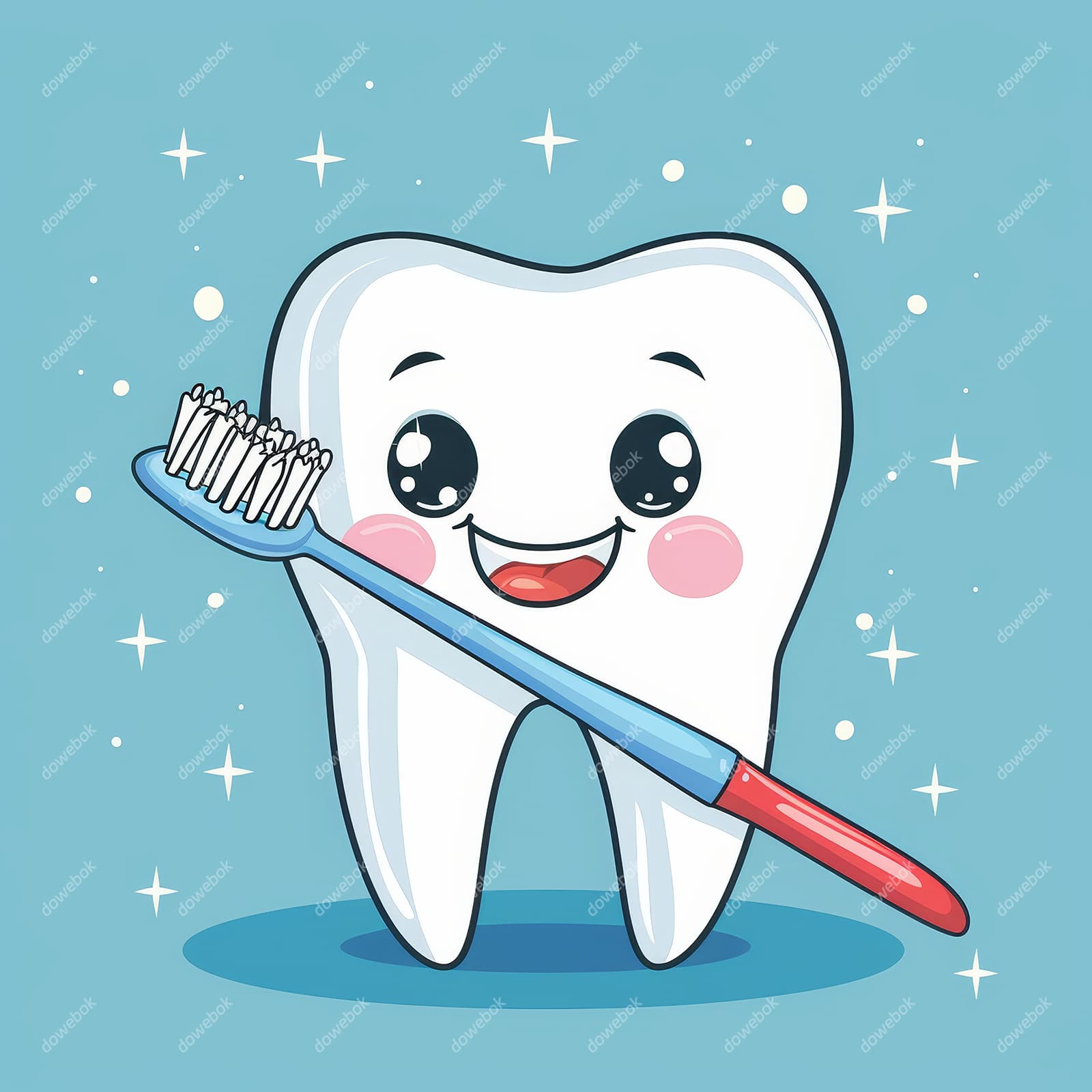 用牙刷把自己刷的洁白闪亮的牙齿图片素材(JPG)