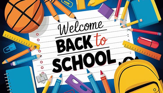 各种各样的学习工具设计开学季矢量素材(EPS)