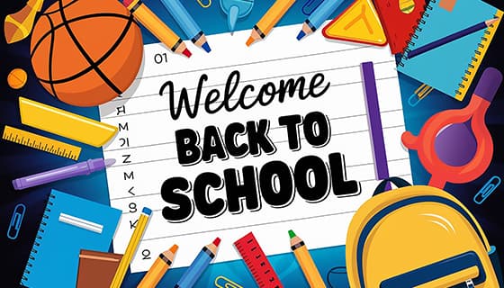 各种各样的学习工具设计开学季矢量素材(EPS)