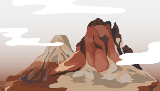 山水风景矢量素材(EPS)