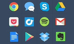 12个丰富多彩的图标PSD素材