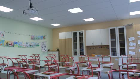 椅子打起来的空旷教室