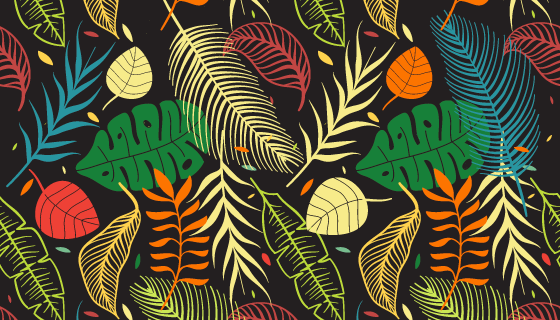 各种各样的热带叶子矢量素材(EPS/AI)