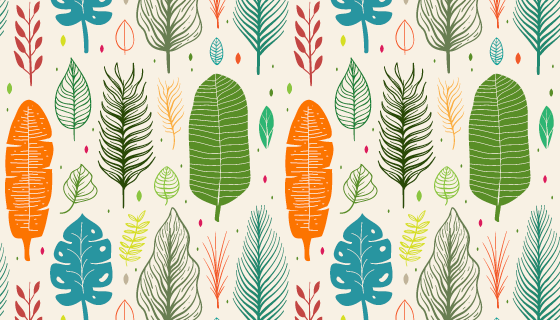 多彩的热带叶子矢量素材(EPS/AI)