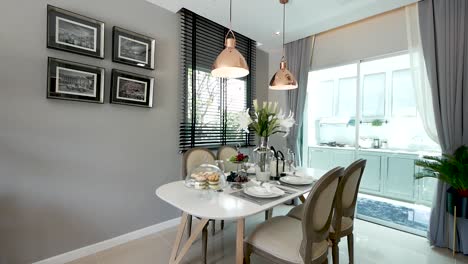 现代时尚的小型餐厅