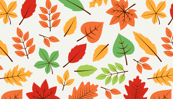 多彩叶子秋天图案矢量素材(EPS/AI)