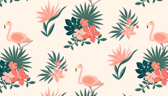 热带图案背景矢量素材(EPS/AI)