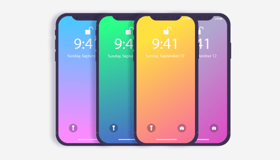 iPhone X矢量素材(EPS/AI)