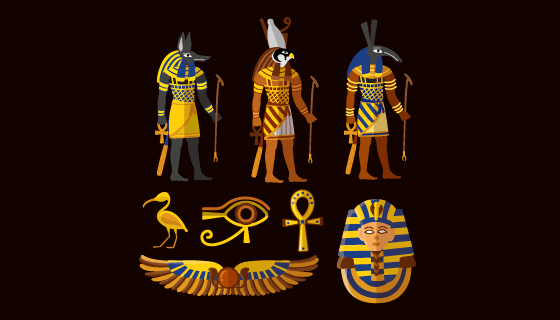 埃及元素收集矢量素材(EPS/AI/PNG)